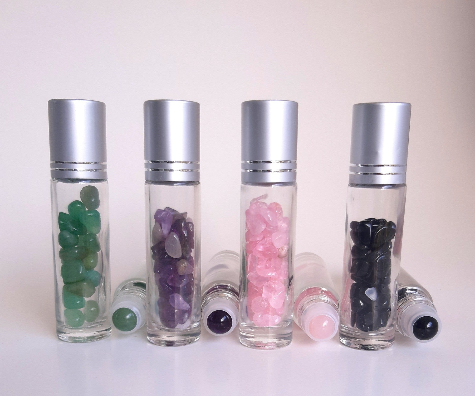 Crystal or Gemstone Roller Ball with Essential Oil